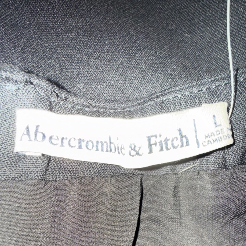 Abercrombie & Fitch Black Halter Mini Dress  Buckle‎ Large NWT 159-374-00497 - Picture 5 of 9